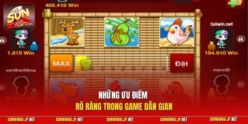 Bầu Cua – Trò Chơi Dân Gian Giải Trí Hấp Dẫn Tại SUNWIN 3 Sunwin Những ưu điểm rõ ràng trong game dân gian